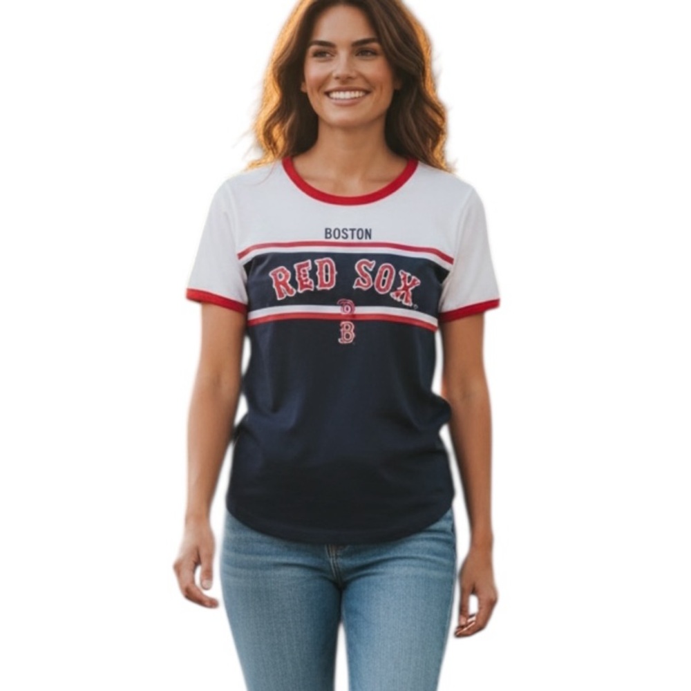 Boston Red Sox Colorblock Graphic T-Shirt | Women’s‎ Casual Fan Tee L